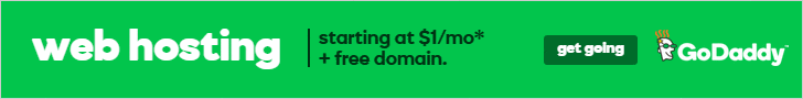 $1*/ mo hosting! Get going with GoDaddy!